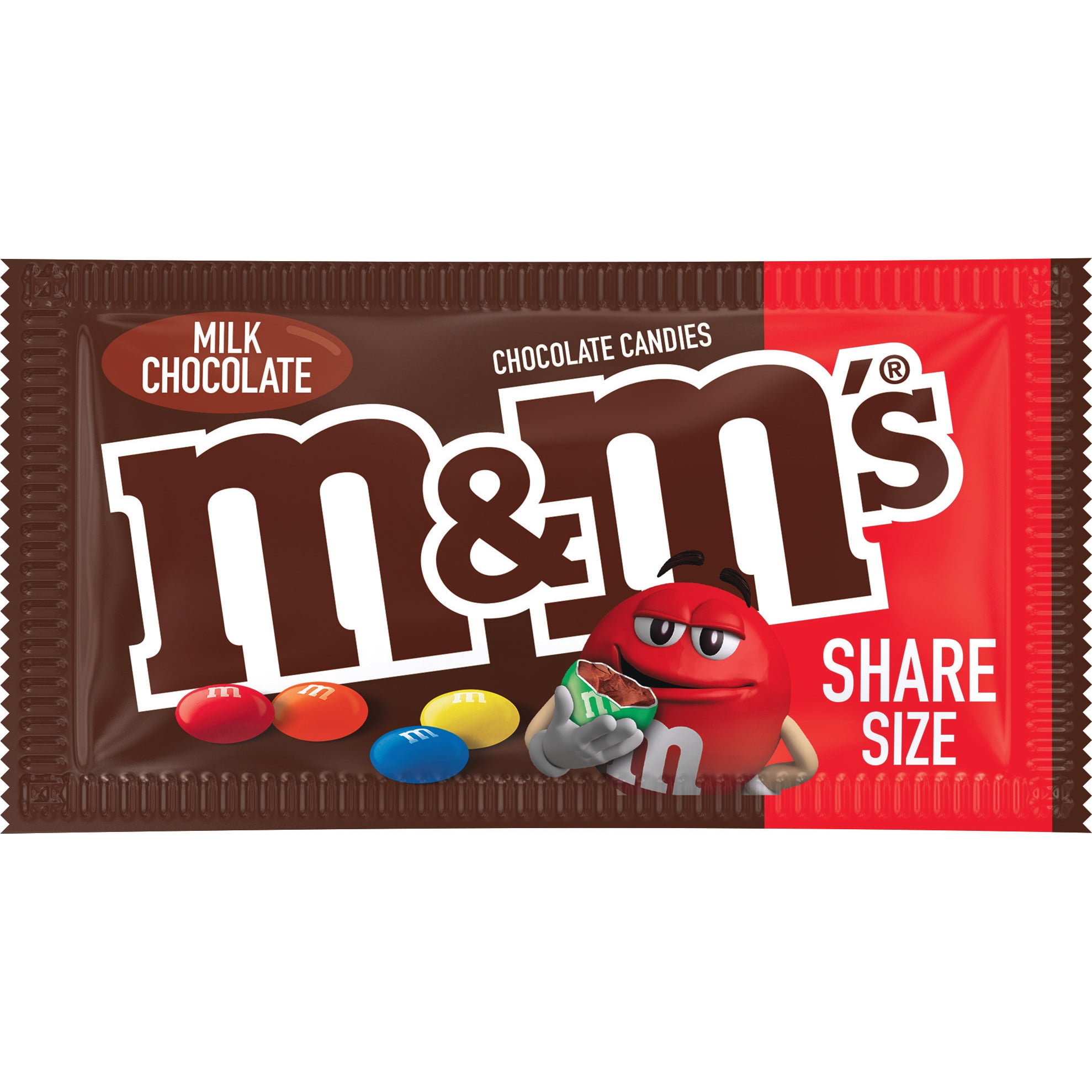 (6 pack) M&M'S Milk Chocolate Candy Pouch, Sharing Size, 3.14 oz