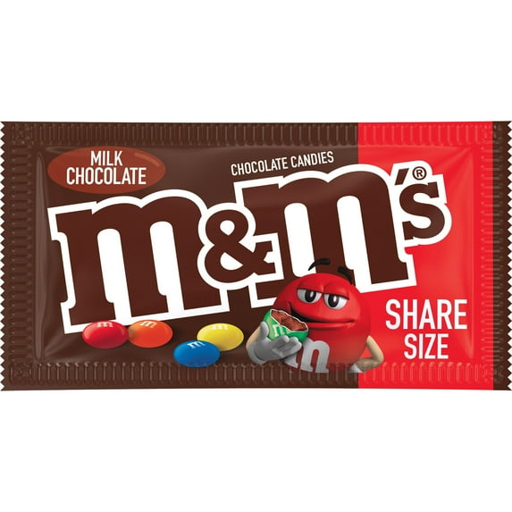 (6 pack) M&M'S Milk Chocolate Candy Pouch, Sharing Size, 3.14 oz