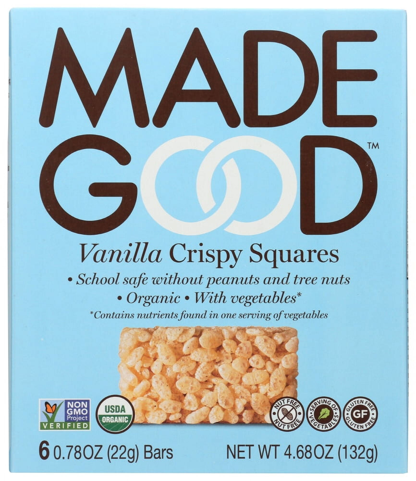 (6 pack) MadeGood Vanilla Crispy Squares 6pk