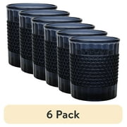 (6 pack) Mainstays 14 oz Short Diamond Textured Blue Acrylic Tumbler