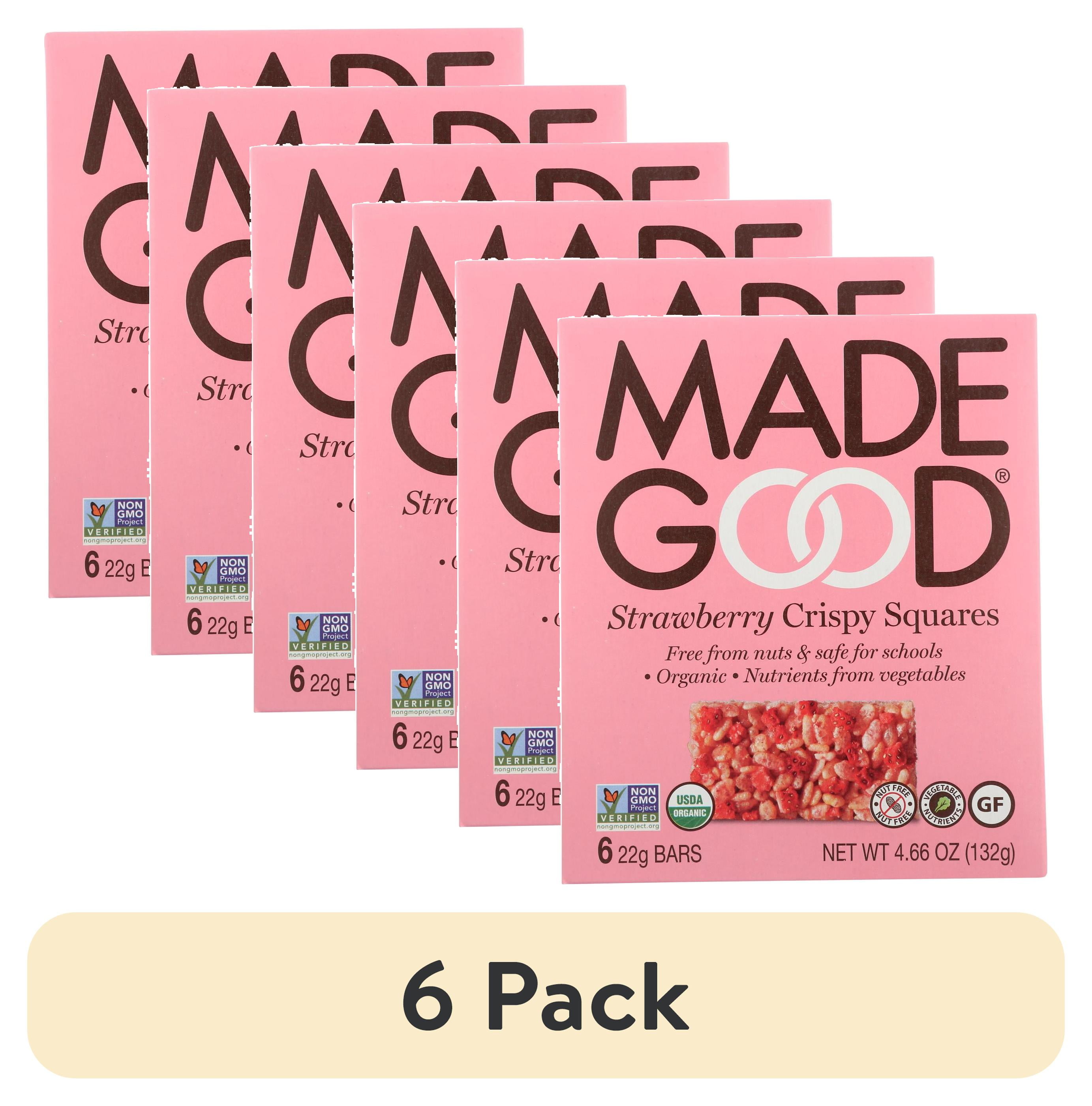 (6 pack) MadeGood Strawberry Crispy Squares 6pk