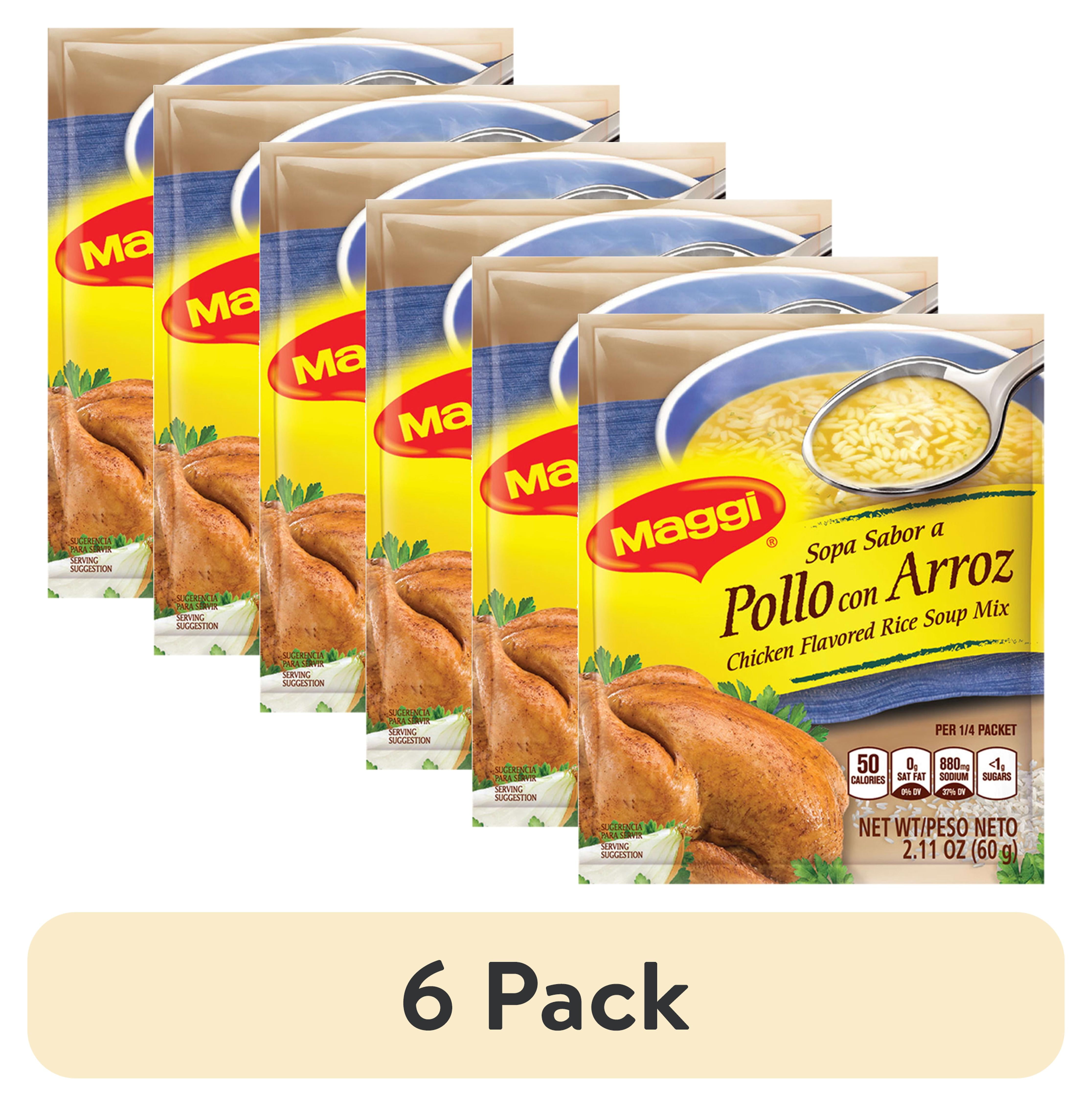 Meggi Rice (6 pack) Maggi 50 Calories Chicken Flavored Rice Soup Mix, 2.11 oz, 4 ...