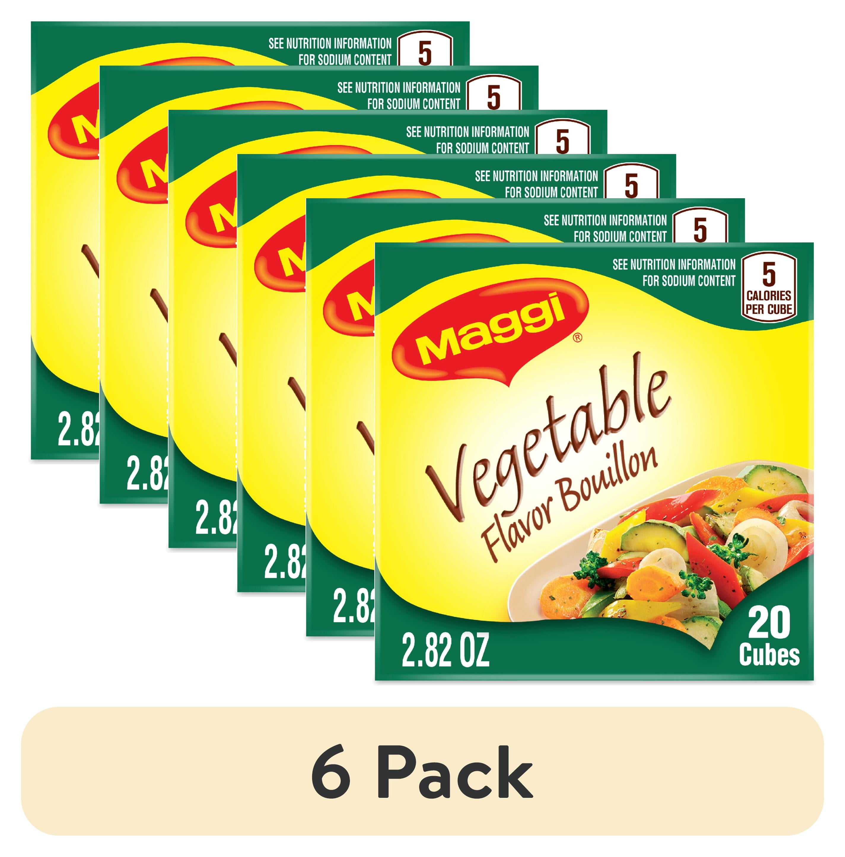 (6 pack) Maggi Caldo Sabor A Vegetales Vegetable Flavor Bouillon Cubes, Vegetable Bouillon, 20-CT 2.82 oz
