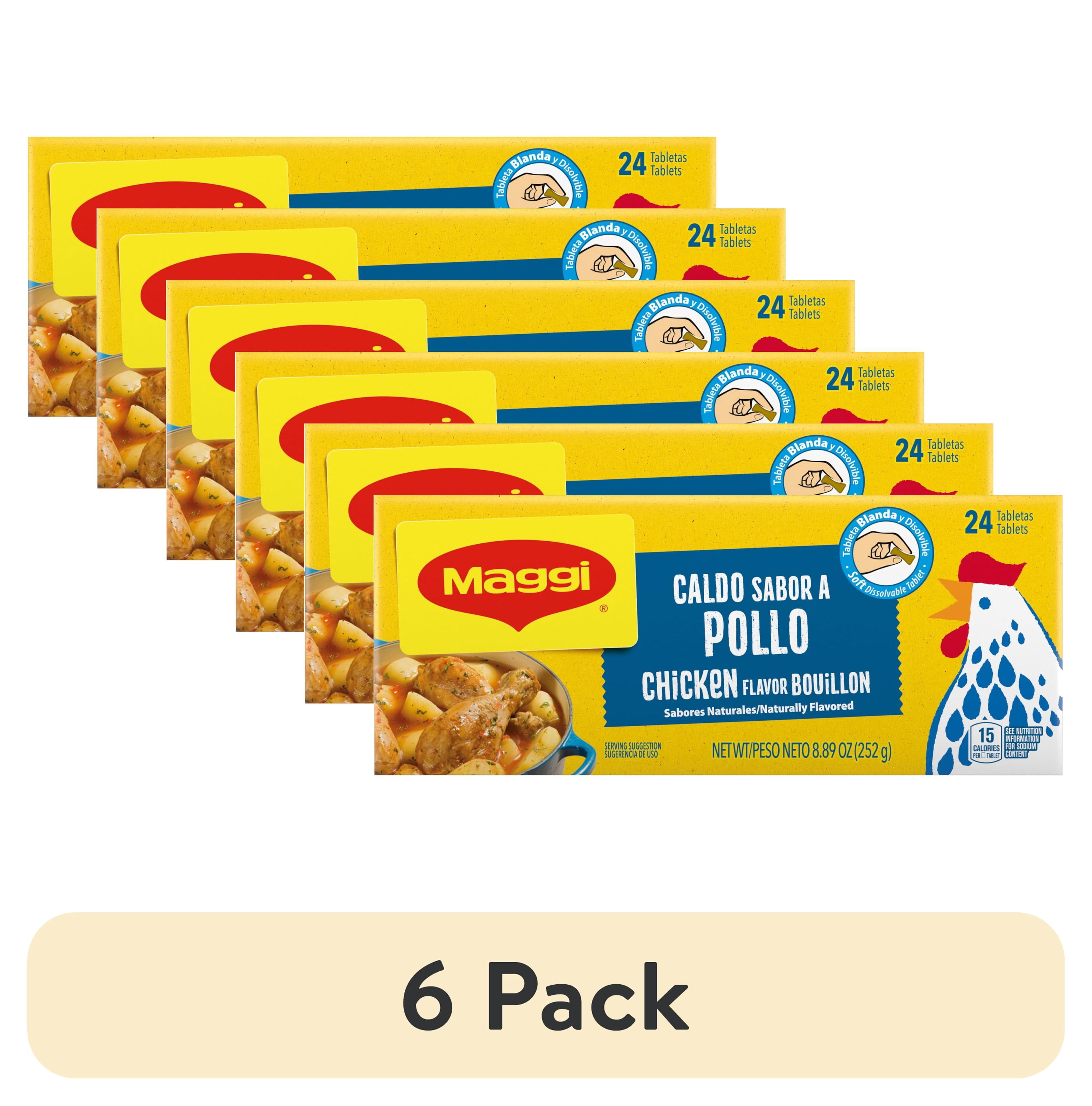 (6 pack) Maggi Chicken Flavor Bouillon Cubes, 10.2 Oz 8.89 oz