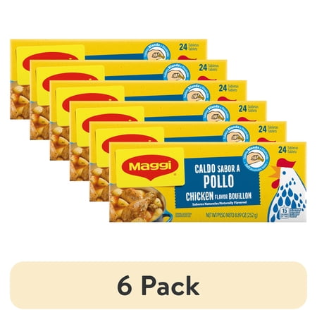 (6 pack) Maggi Chicken Flavor Bouillon Cubes, 10.2 Oz 8.89 oz