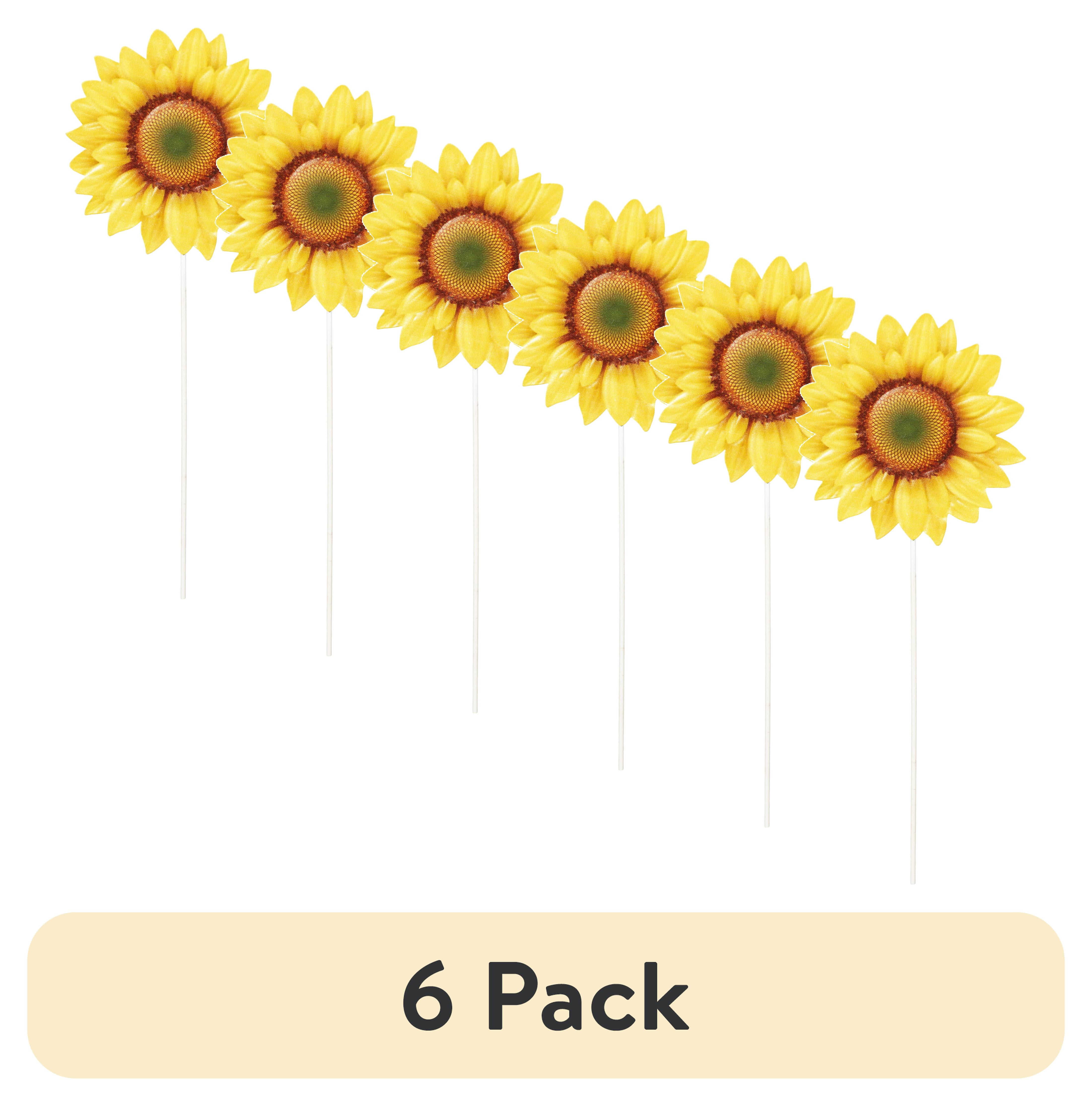 (6 pack) Mainstay 5" x 12" Metal Sunflower Plant Stake