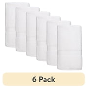 6 pack Mainstays Basic Hand Towel, 100% Cotton, White