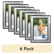 (6 pack) Mainstays 4x6 Silver Beaded Tabletop Photo Frame