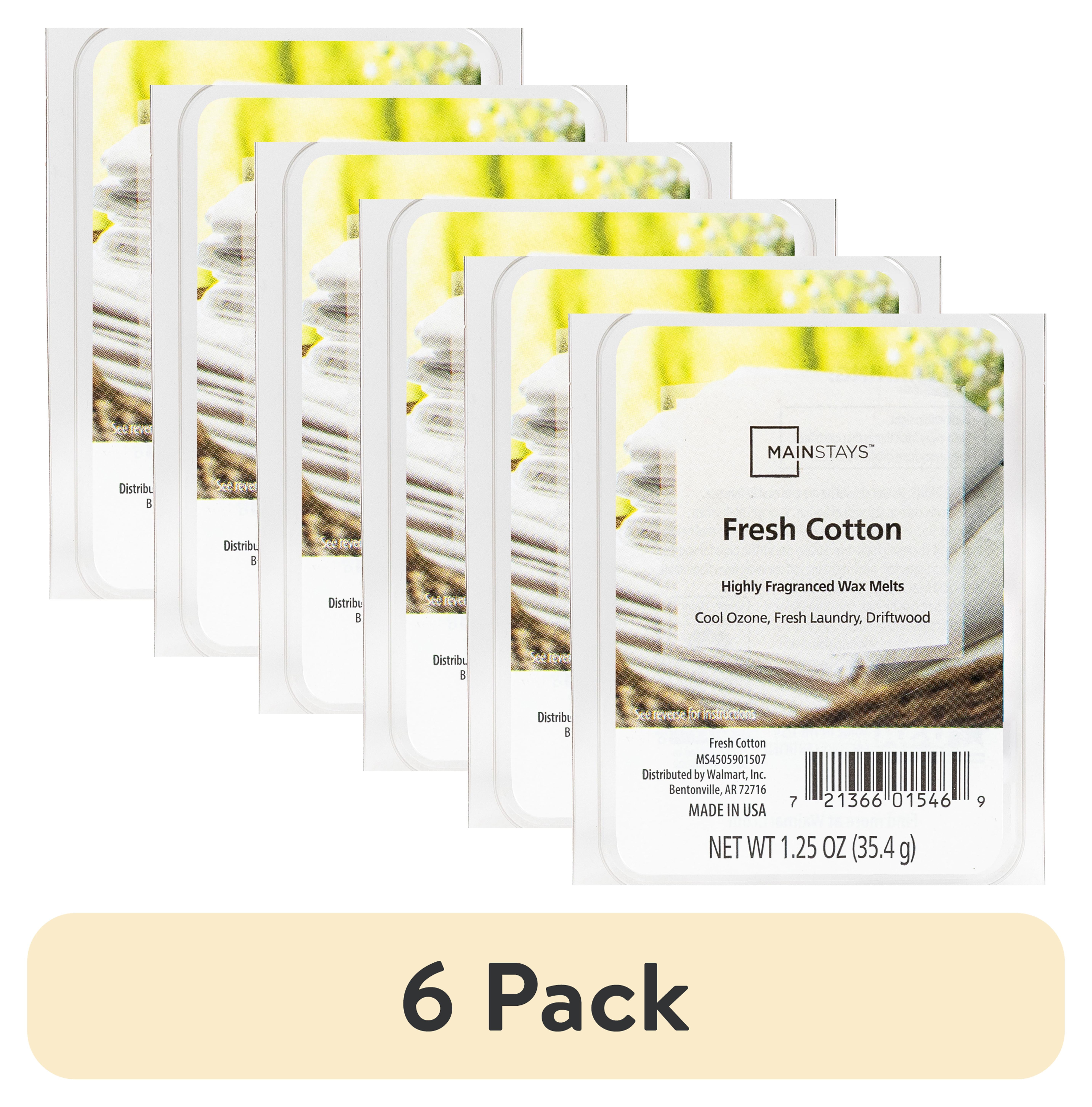 (6 pack) Mainstays 6 Cube Wax Melts, Fresh Cotton, 1.25 oz