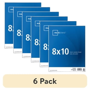 (6 pack) Mainstays 8 x 10 Picture Frame, White, Front Loading, Wall or Tabletop