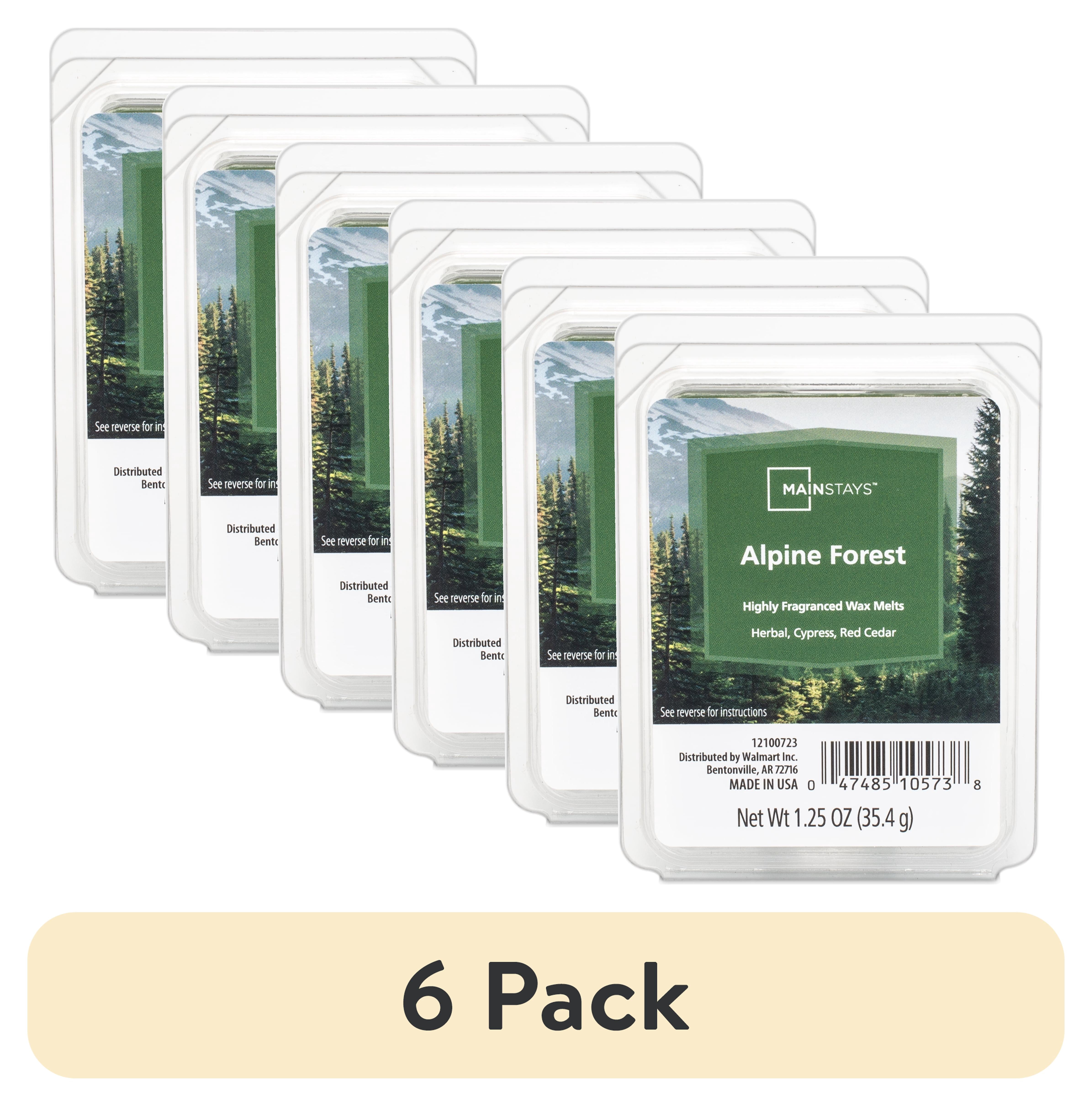 (6 pack) Mainstays Alpine Forest Scented Wax Melt, 1.25 oz