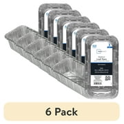 (6 pack) Mainstays 1- Cavity 37407515 Loaf Pans, Disposable (3 Count)