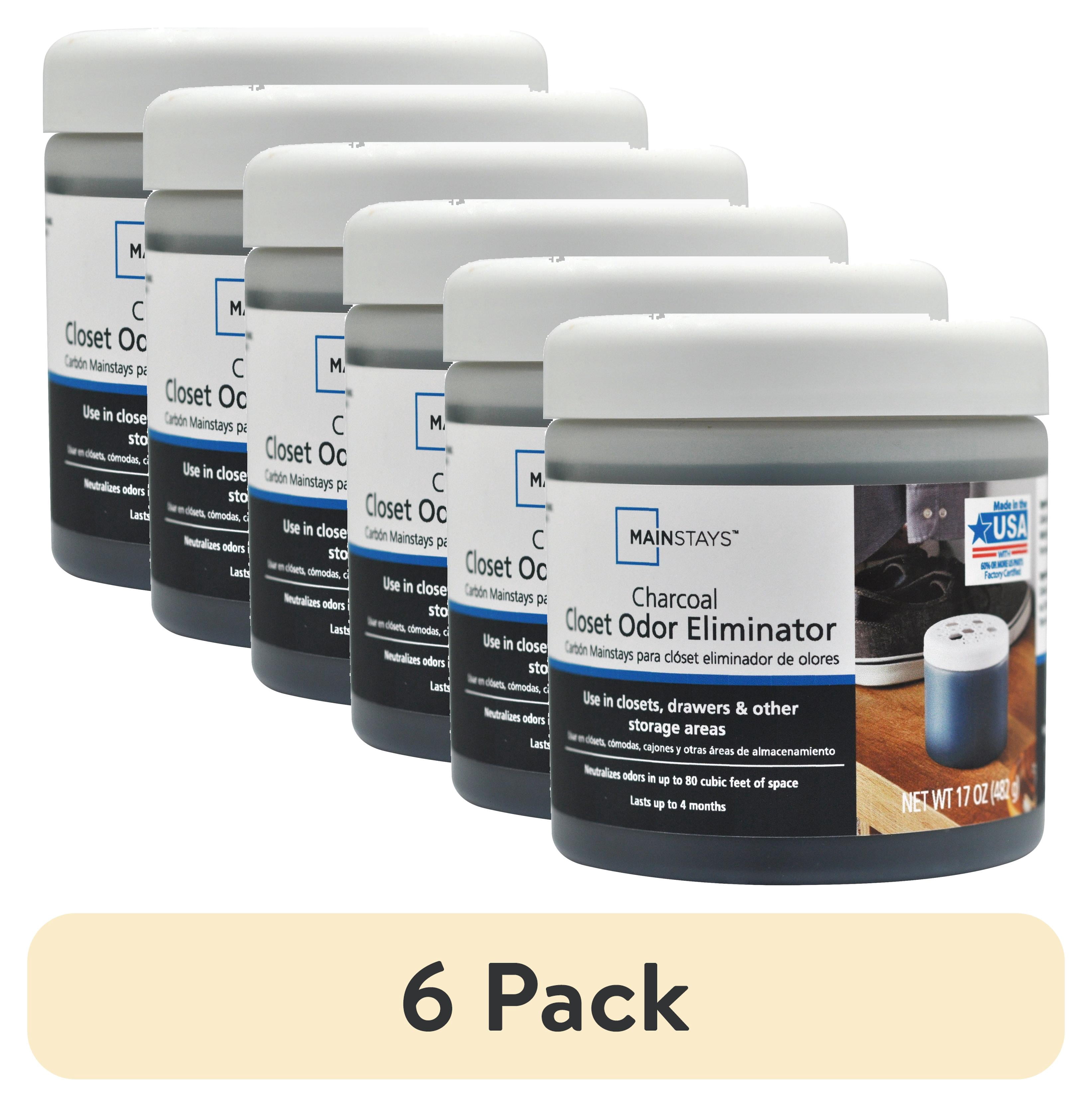 (6 pack) Mainstays Charcoal Closet Odor Eliminator, Fragrance Free, 17 oz
