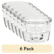 (6 pack) Mainstays Clear Glass Candleholder for Tealight and Taper Candles, 2 Inches