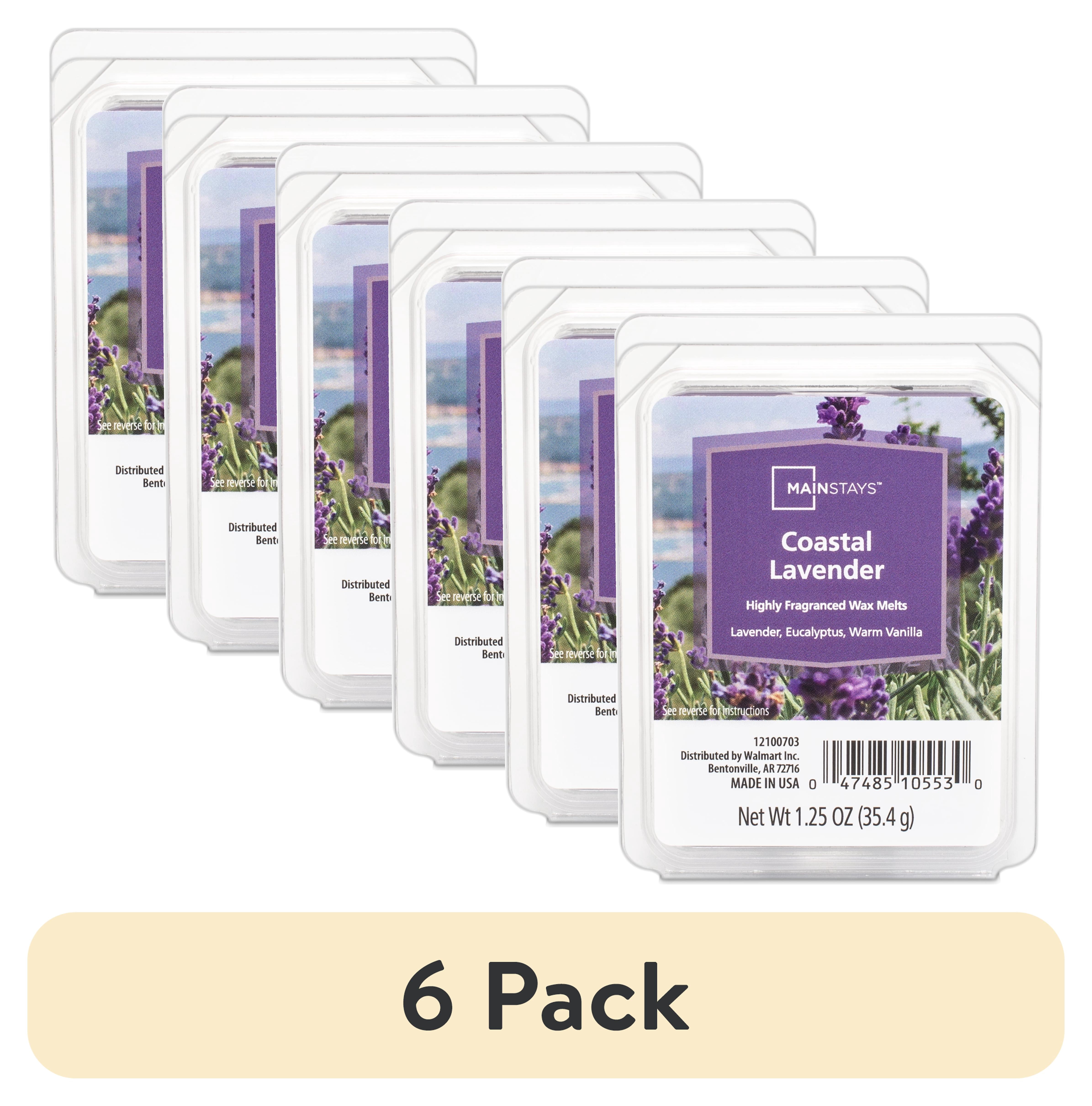 (6 pack) Mainstays Coastal Lavender, Scented 6 Cube Wax Melt, 1.25 oz