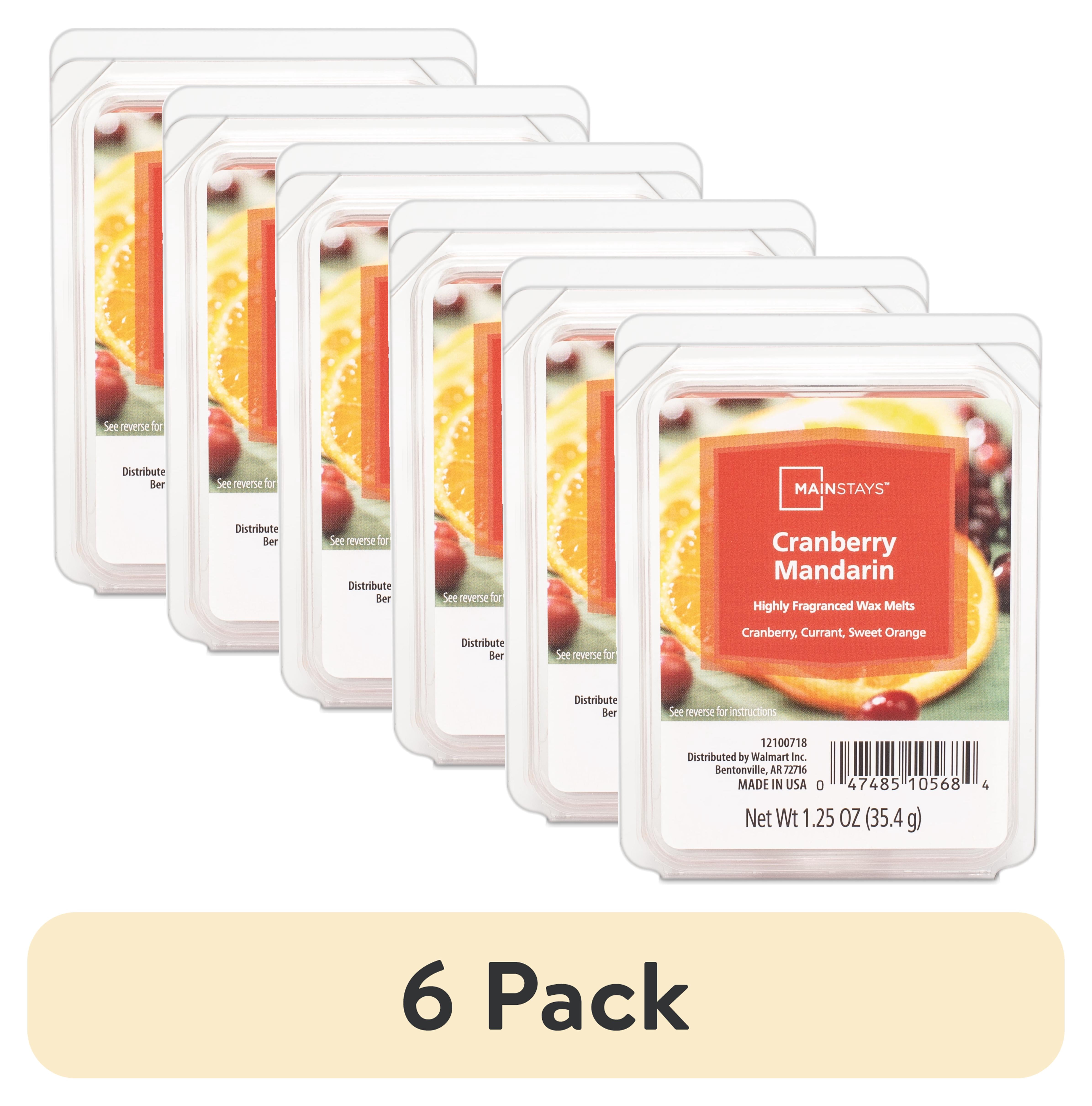 (6 pack) Mainstays Cranberry Mandarin Scented Wax Melt, 1.25 oz