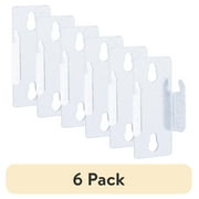 6 pack Mainstays Double Curtain Rod Metal Mounting Brackets, Set of 2, Silver