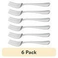 thumbnail interactive-video image 1 of (6 pack) Mainstays Fleetline Stainless Steel Dinner Fork 3 Piece Set Silver, 1 of 12