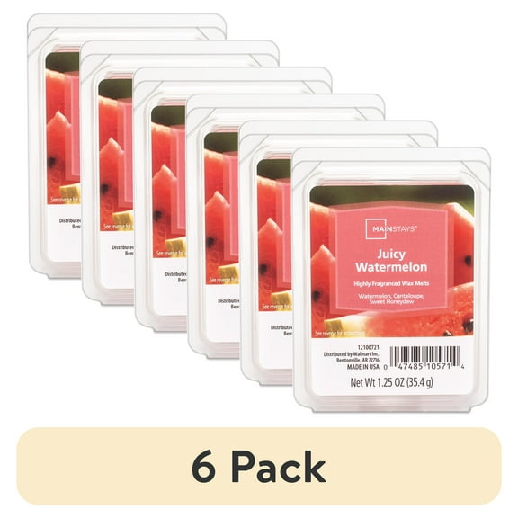 (6 pack) Mainstays Juicy Watermelon Scented Wax Melt, 1.25 oz