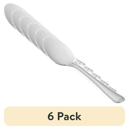 (6 pack) Mainstays Lace Stainless Steel Adult Teaspoon, 4-Piece Set, Silver