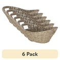 thumbnail image 1 of (6 pack) Mainstays Oval Natural Seagrass Storage Basket with Cut-Out Handles, 1 of 11