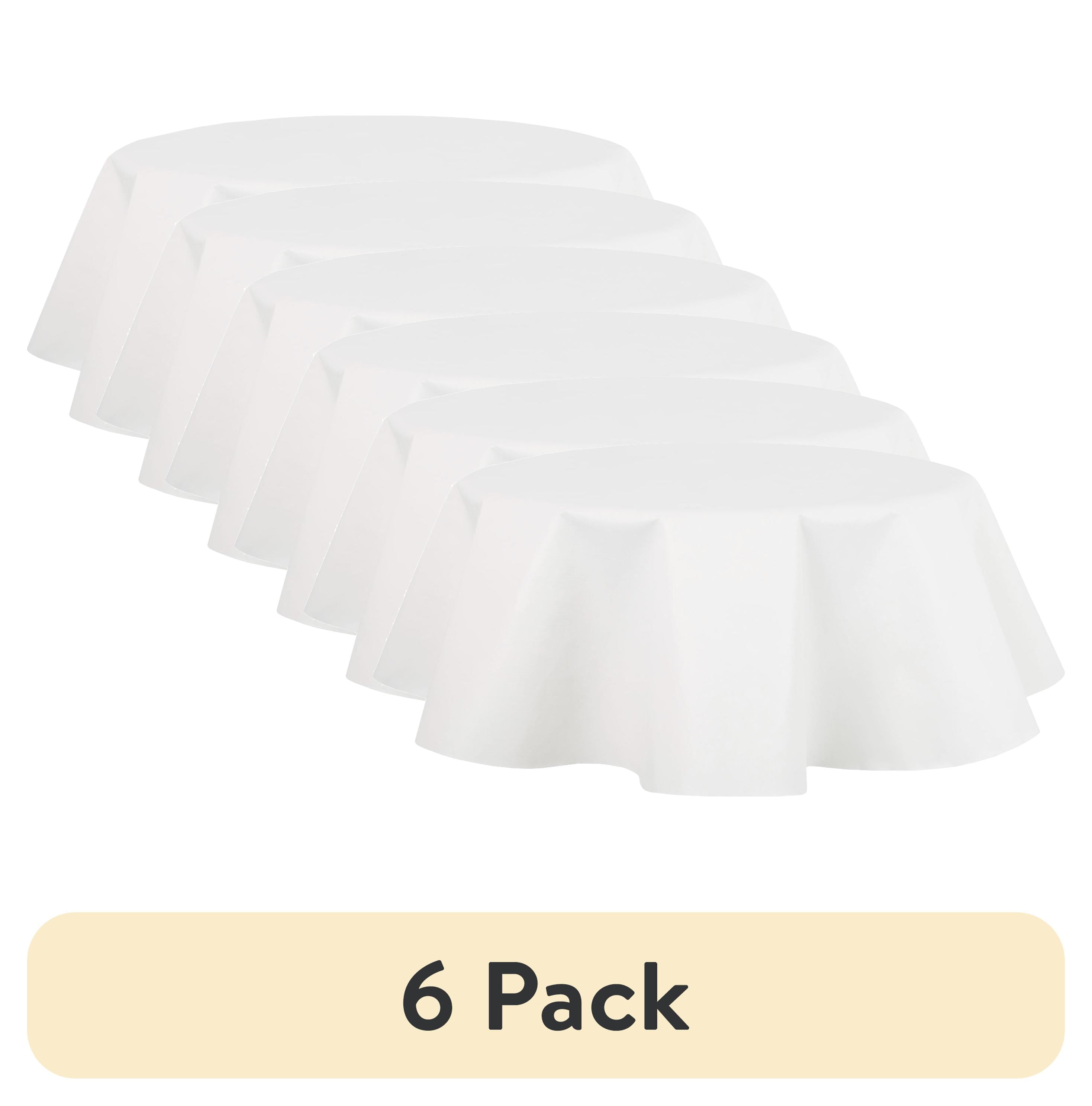 (6 pack) Mainstays PEVA Table Pad, White, 70" Round