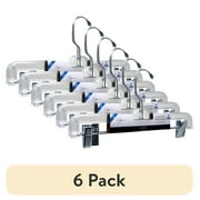 6 pack Mainstays Plastic Hangers   Swivel Neck, Crystal Finish, 2-Pack