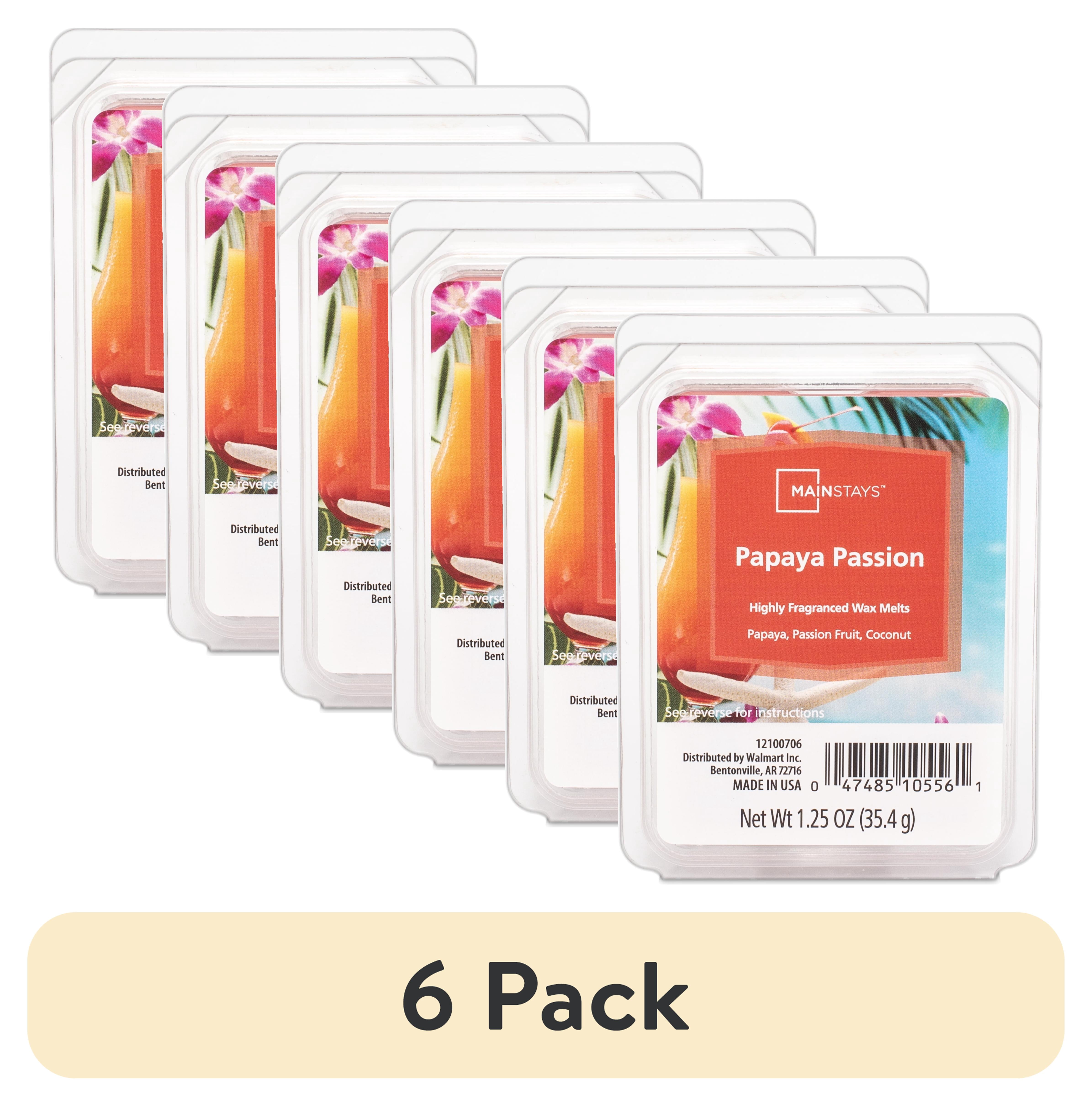 (6 pack) Mainstays Papaya Passion Scented Wax Melt, 1.25 oz