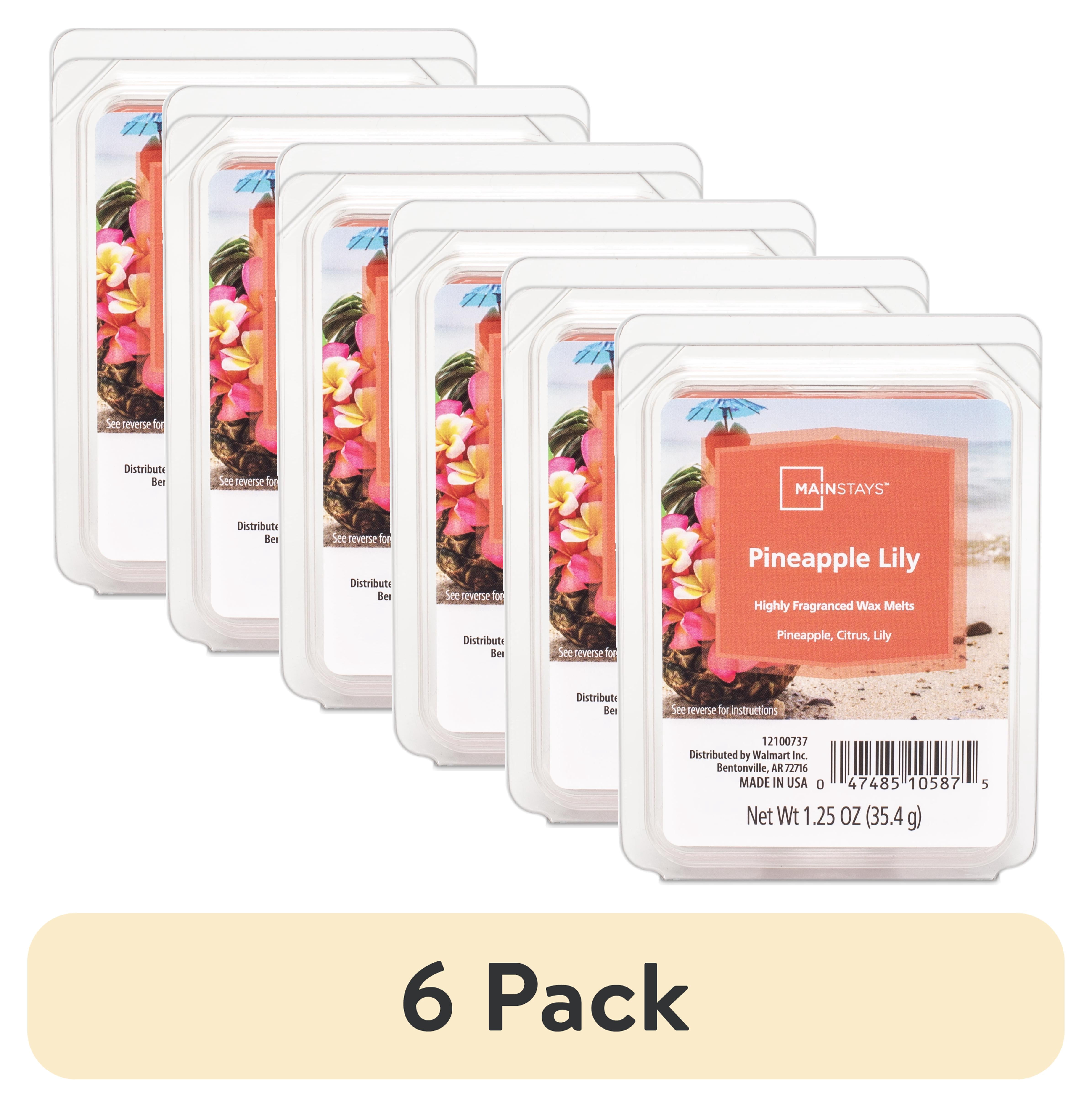 (6 pack) Mainstays Pineapple Lily Scented Wax Melt, 1.25 oz