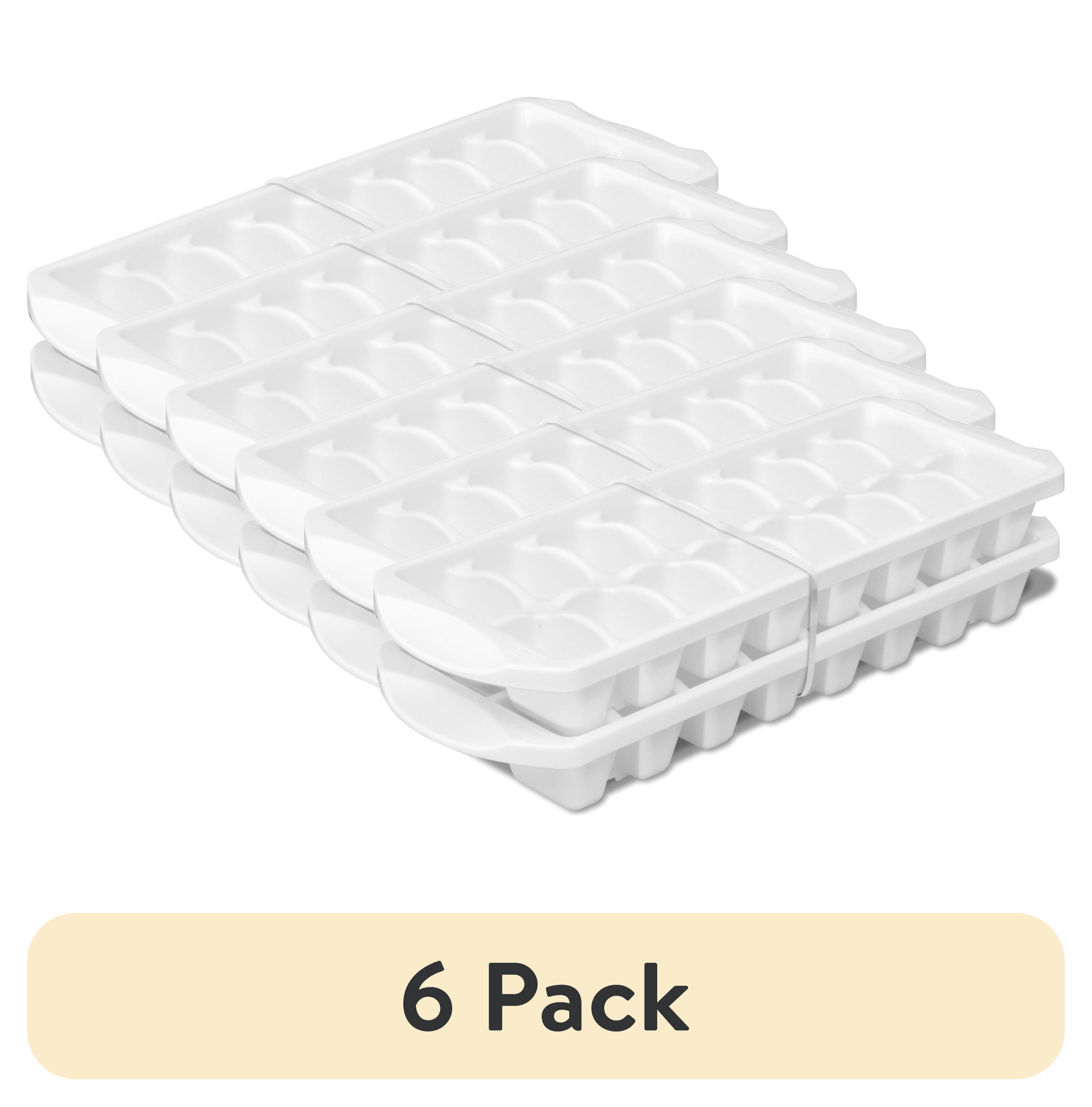 Mainstays, Set of Two Stackable Ice Cube Trays, Plastic, White