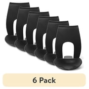 (6 pack) Mainstays Spoon Rest and Pot Lid Holder Black Metal