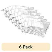 (6 pack) Mainstays Stainless Steel Kitchen Dish Drying Rack and Drainer, Rust-Resistant Countertop Dish Rack Organizer for Plates, Bowls, Cups and Utensils