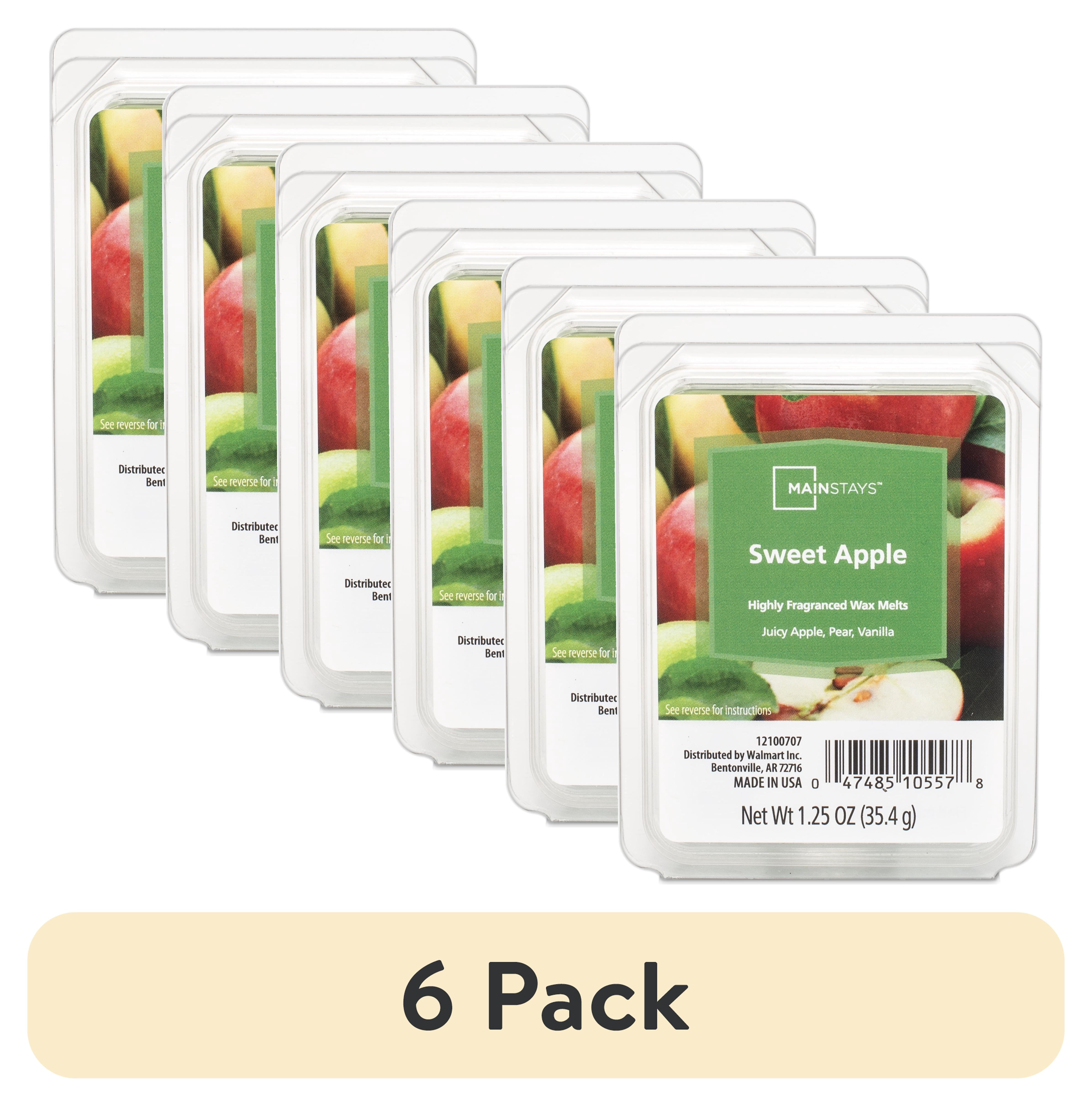 (6 pack) Mainstays Sweet Apple Scented Wax Melt, 1.25 oz