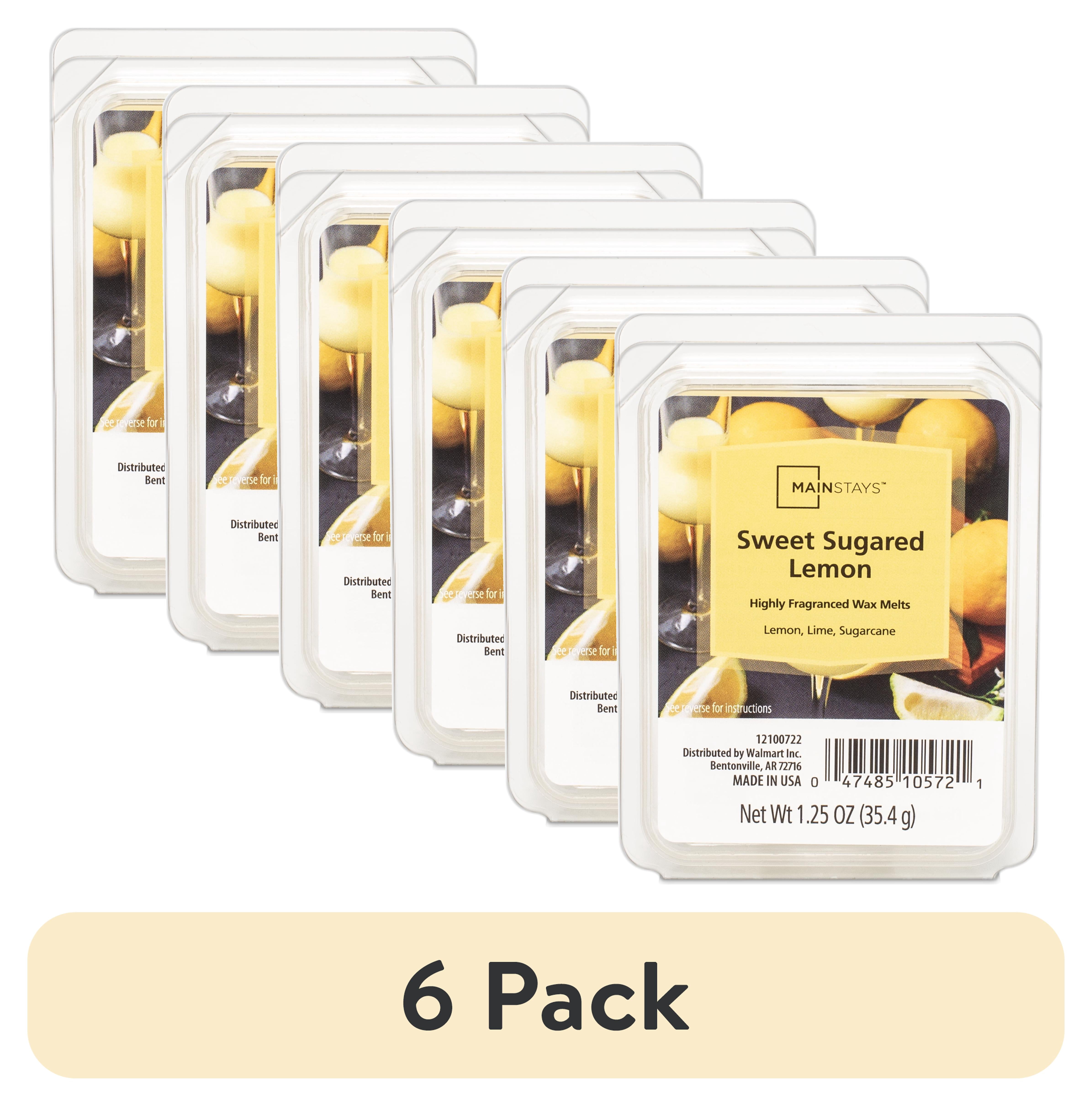 (6 pack) Mainstays Sweet Sugared Lemon Scent 6 Cube Wax Melt, 1.25 oz