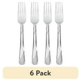 thumbnail interactive-video image 1 of (6 pack) Mainstays 4-Piece Swirl Dinner Fork Set, Silver Stainless Steel Tableware, 1 of 11