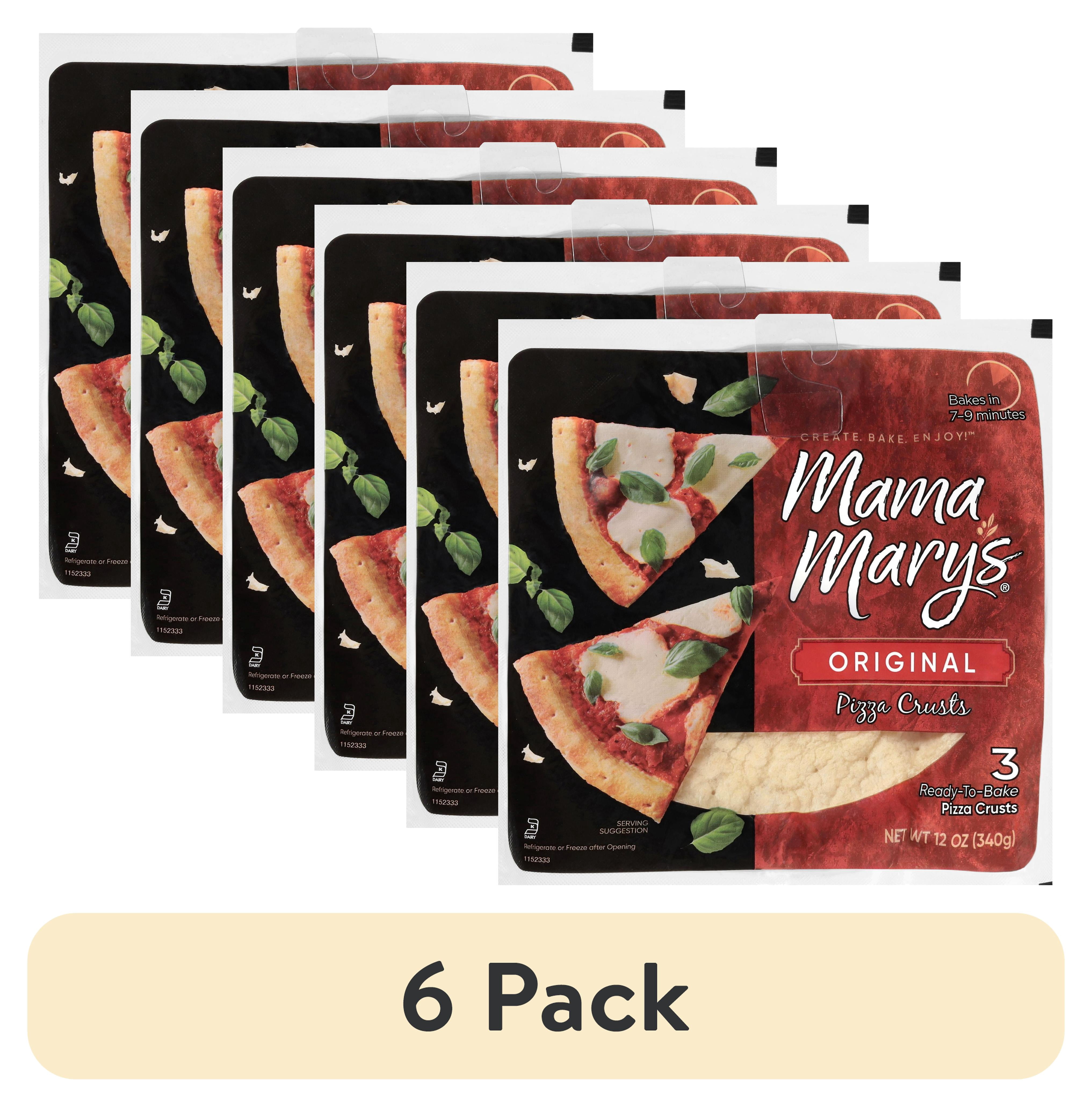 (6 pack) Mama Mary's Original Whole Pizza Crusts, Shelf-Stable, 7 Inch, 3 Count, 12 oz