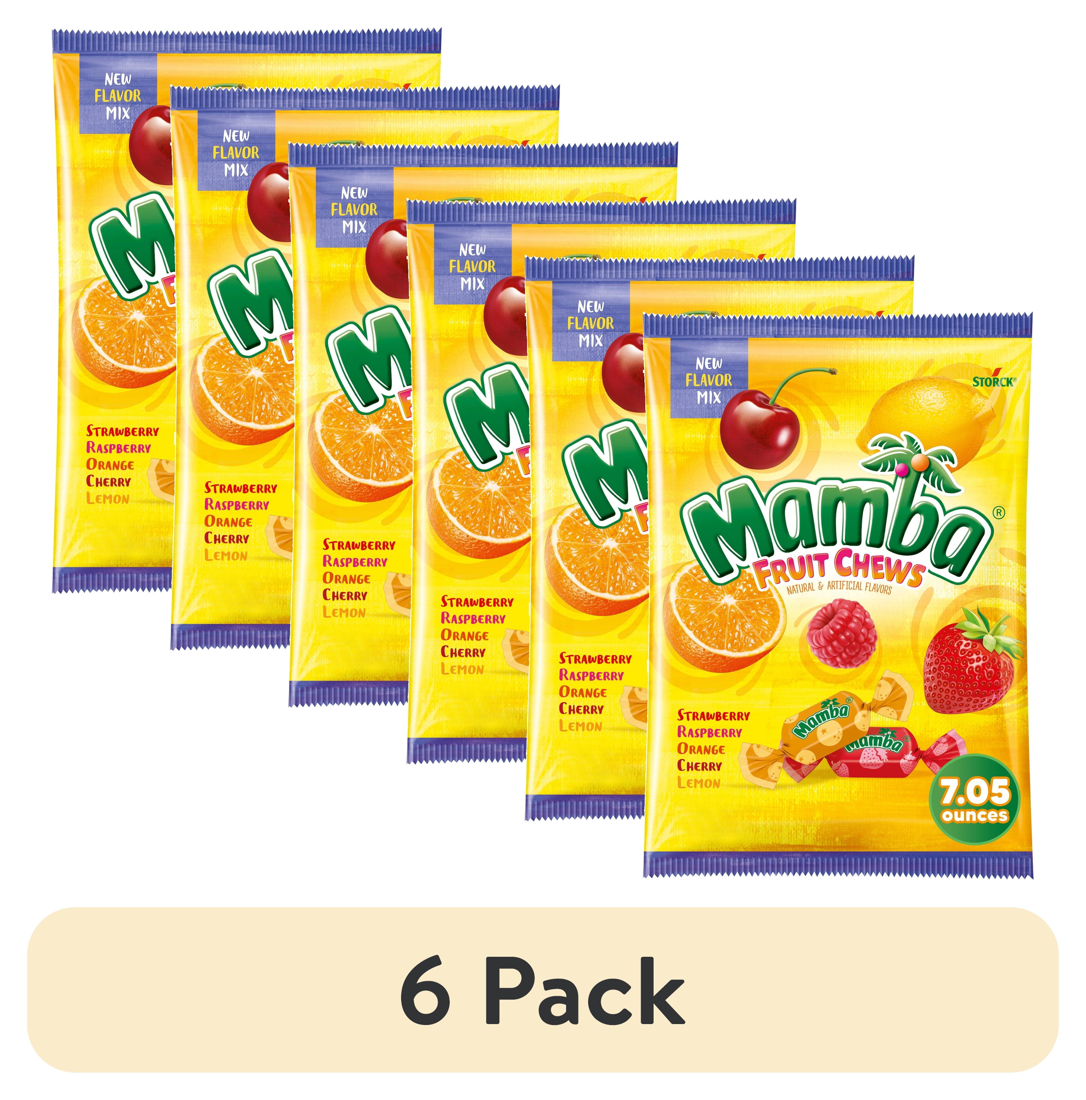 (6 pack) Mamba Fruit Chews Chewy Candy, 7.05oz