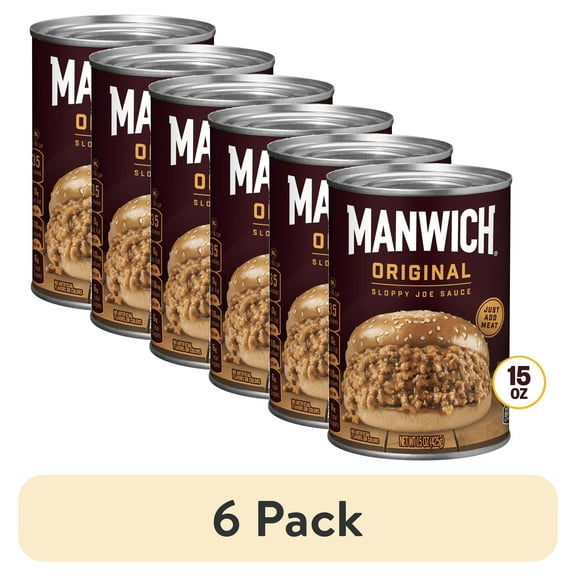 (6 pack) Manwich Original Sloppy Joe Sauce, Canned Sauce, 15 oz
