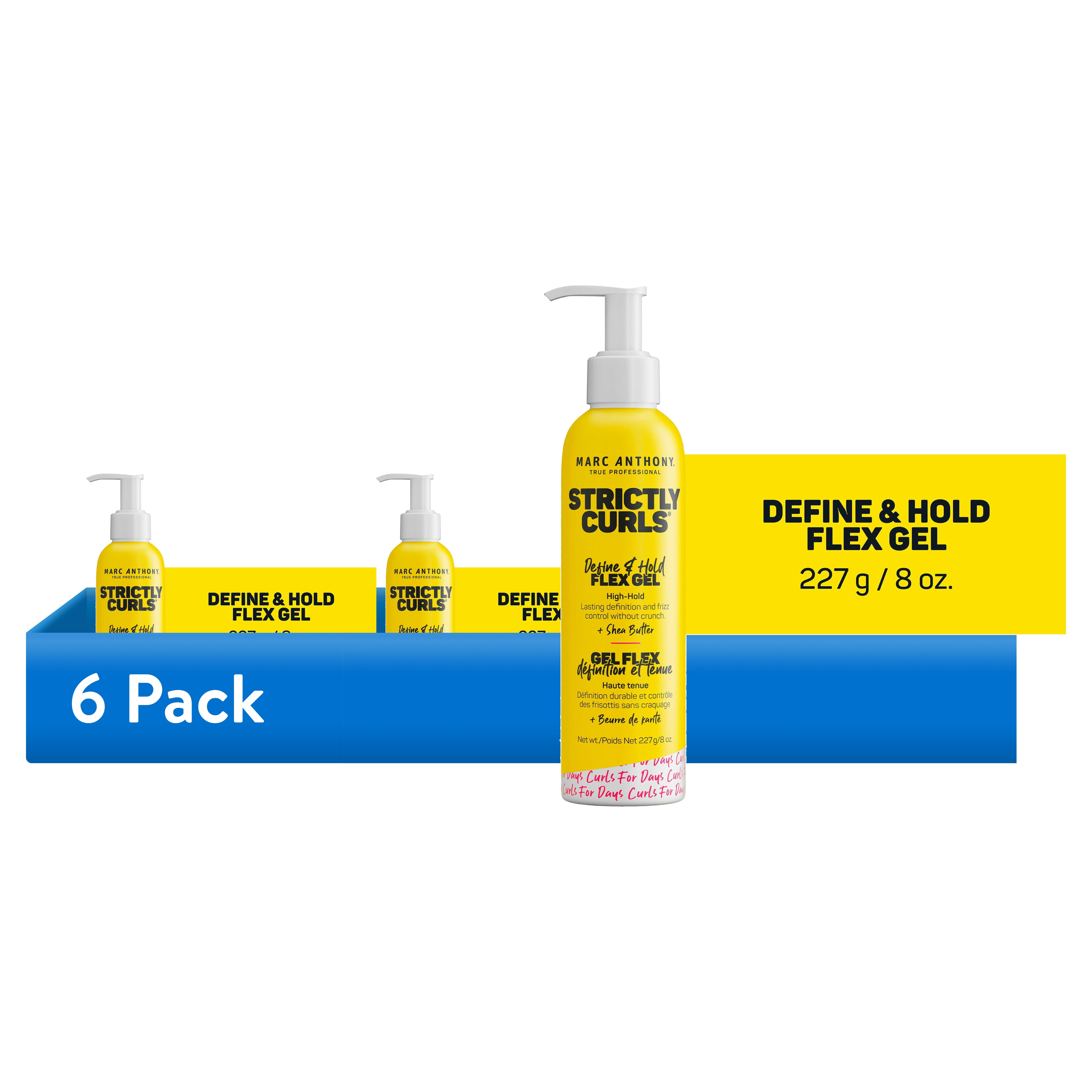 (6 pack) Marc Anthony True Professional STRICTLY CURLS Define & Hold Flex Gel, 8 fl oz