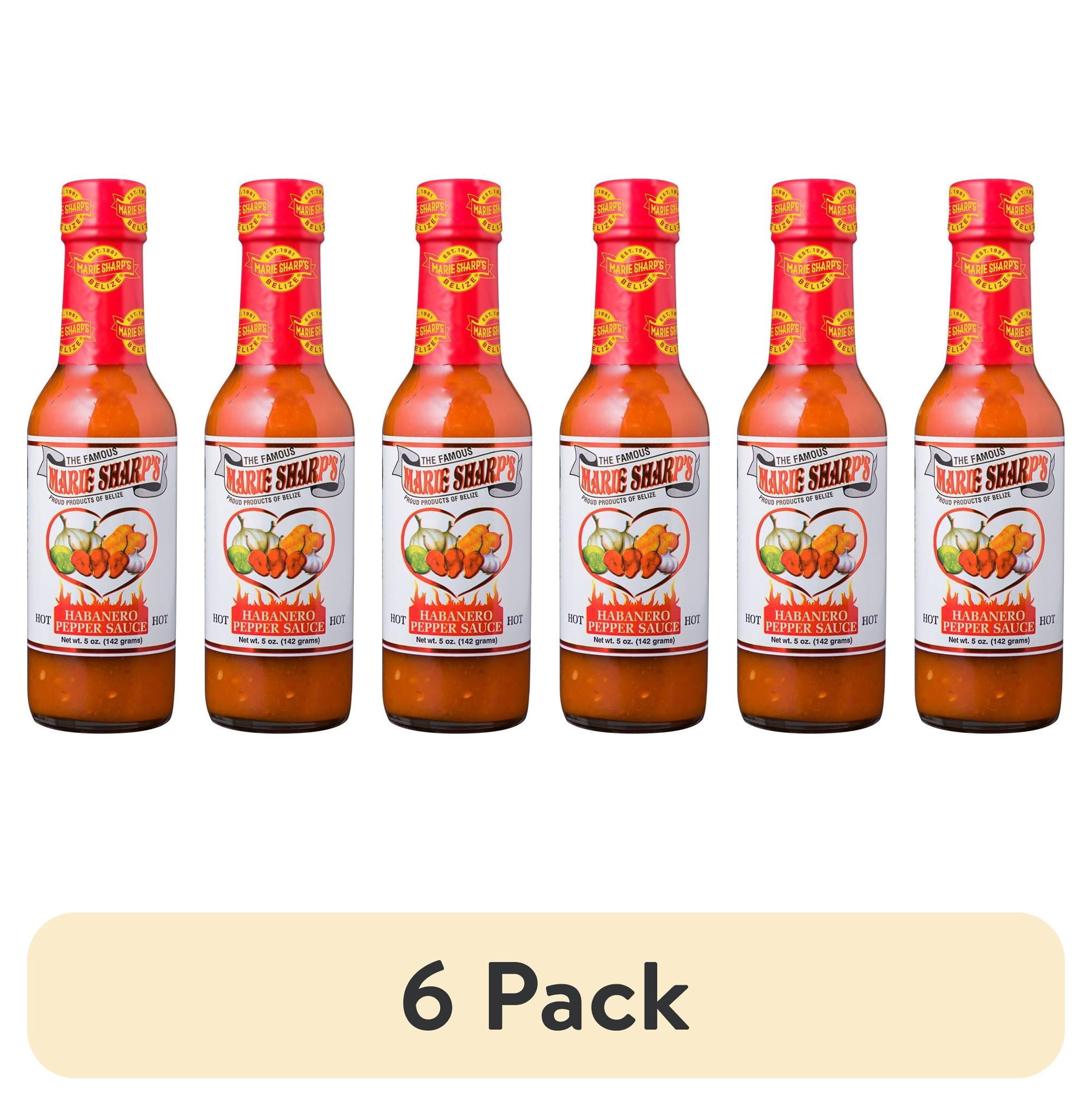 (6 pack) Marie Sharp's Original Hot Habanero Pepper Sauce, 5 oz