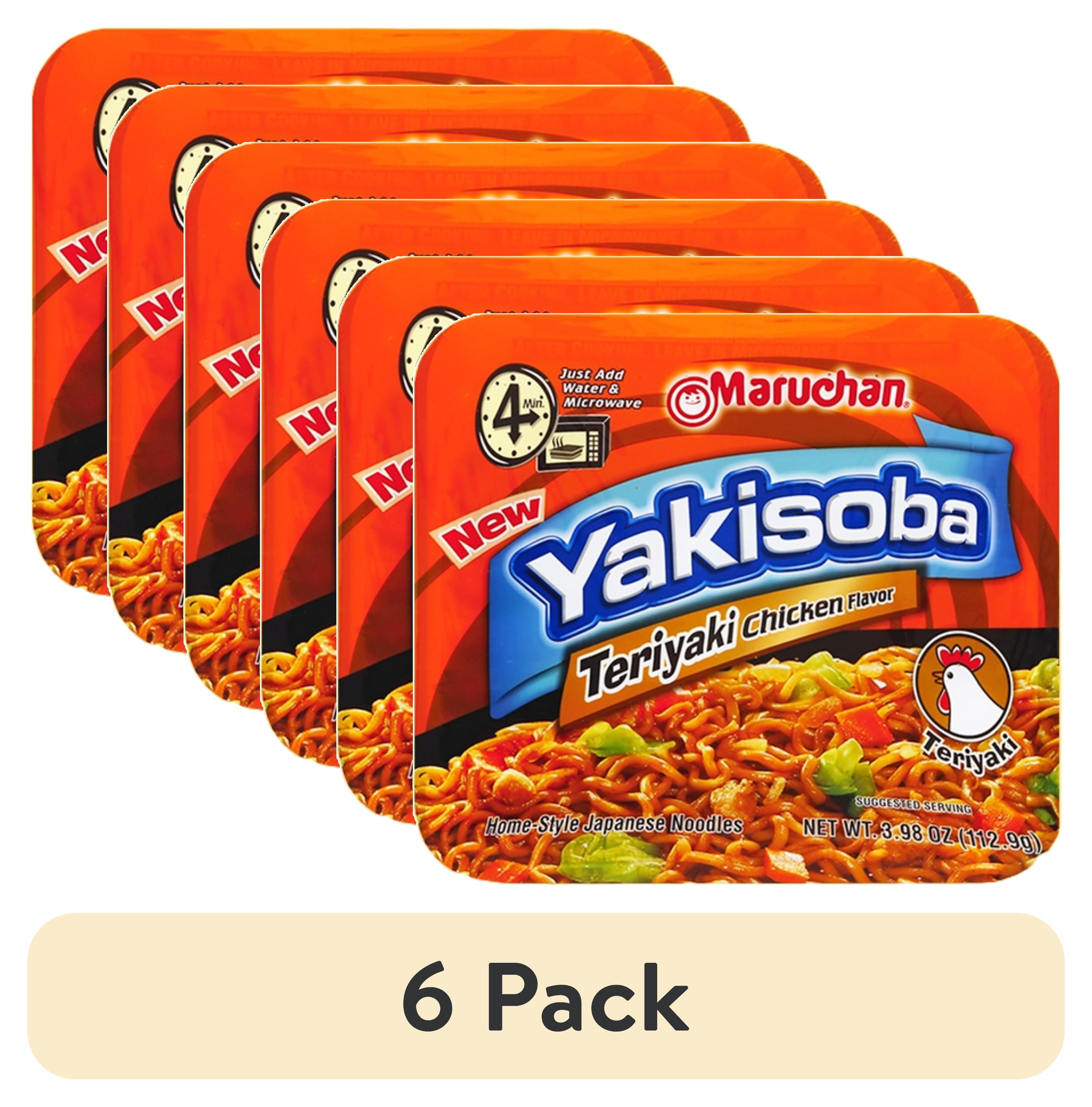 maruchan様 6 pack) Maruchan Yakisoba Teriyaki Chicken Flavor Noodles, 3.98 oz