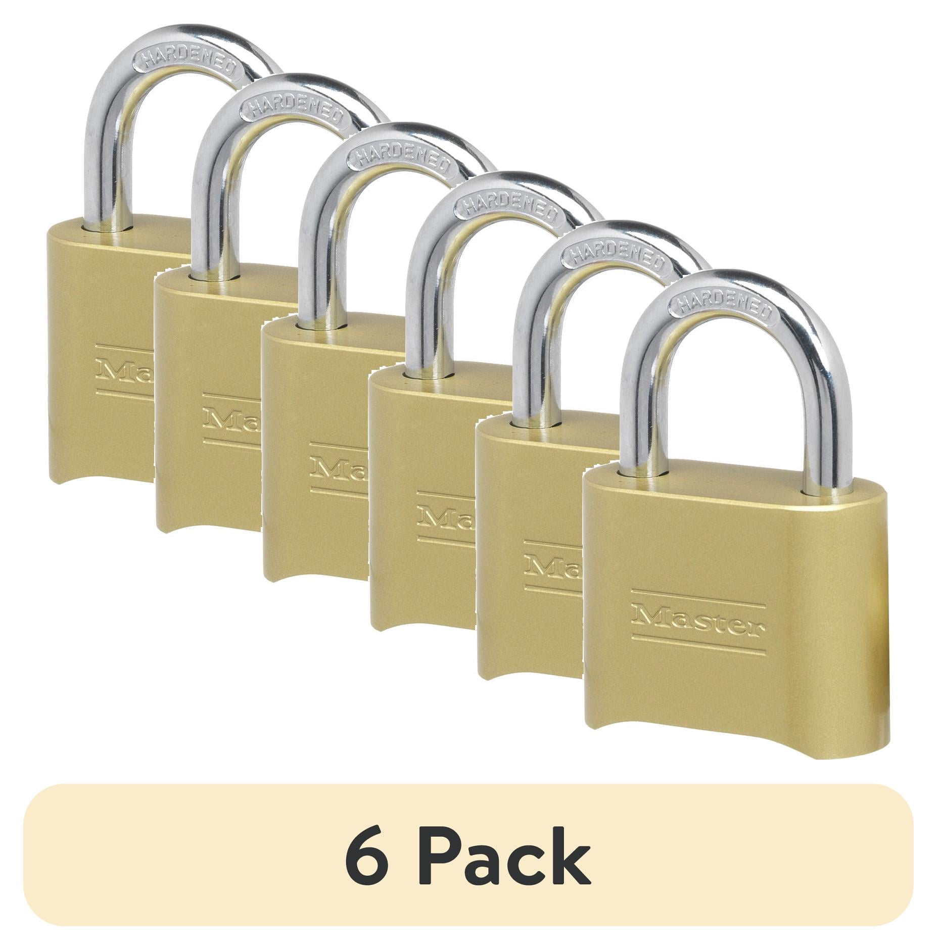 (6 pack) Master Lock 2in (51mm) Wide Set Your Own Combination Solid Body Padlock