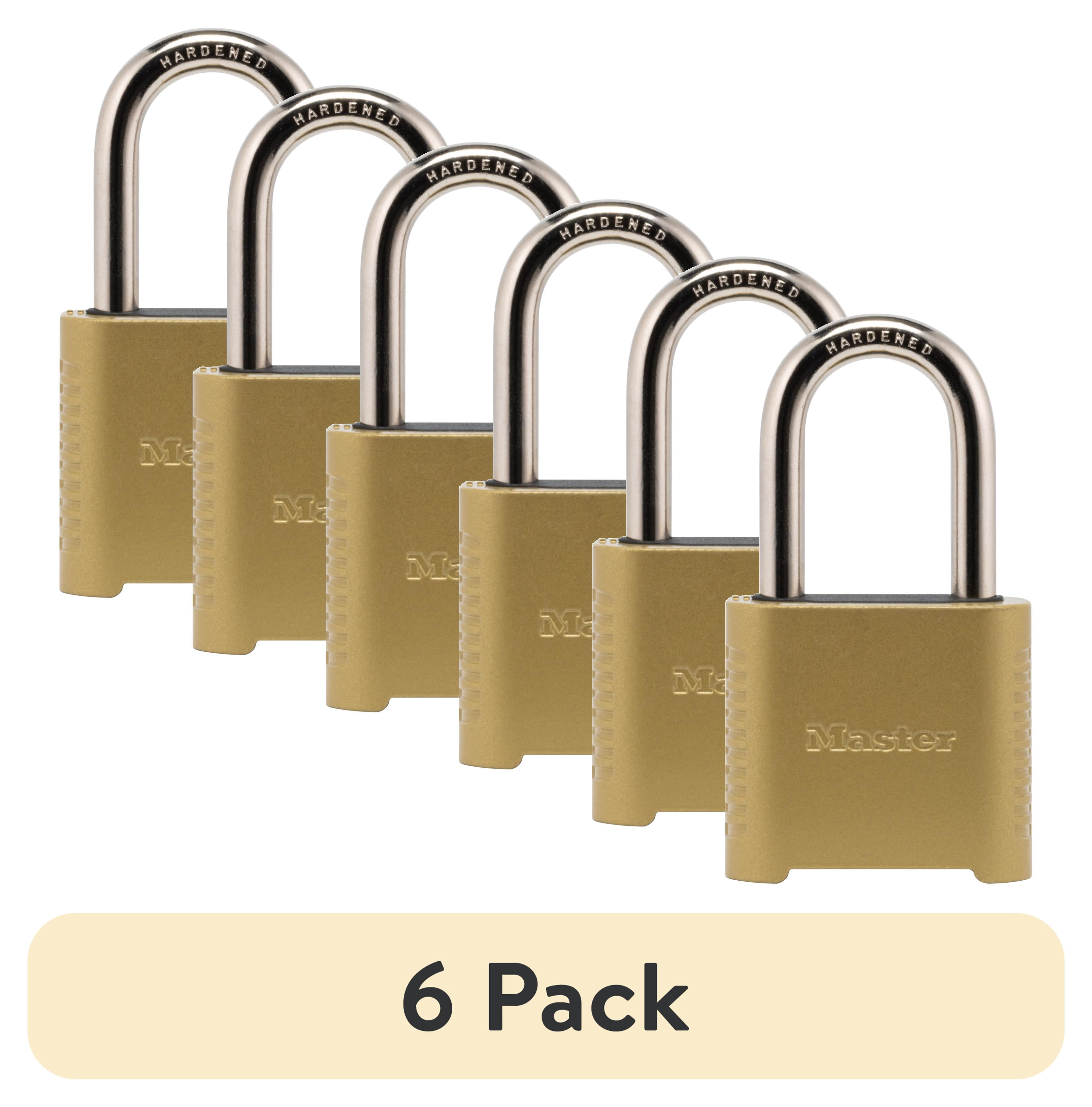 (6 pack) Master Lock 2in Zinc Outdoor Combination Padlock with 2in Shackle