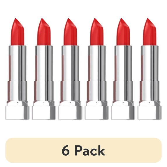 (6 pack) Maybelline Color Sensational Cream Finish Lipstick, Red Revival