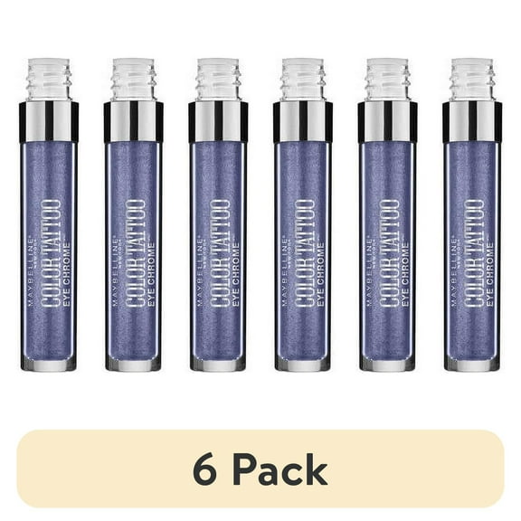 (6 pack) Maybelline Color Tattoo Eye Chrome Eyeshadow, Bold Sapphire, 0.11 Fl Oz