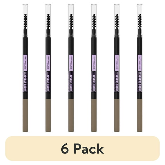 (6 pack) Maybelline Express Brow Ultra Slim Pencil Eyebrow Makeup, Blonde