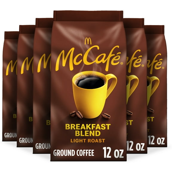 (6 pack) McCafe Breakfast Blend, Medium Roast, Ground Coffee, 12 oz
