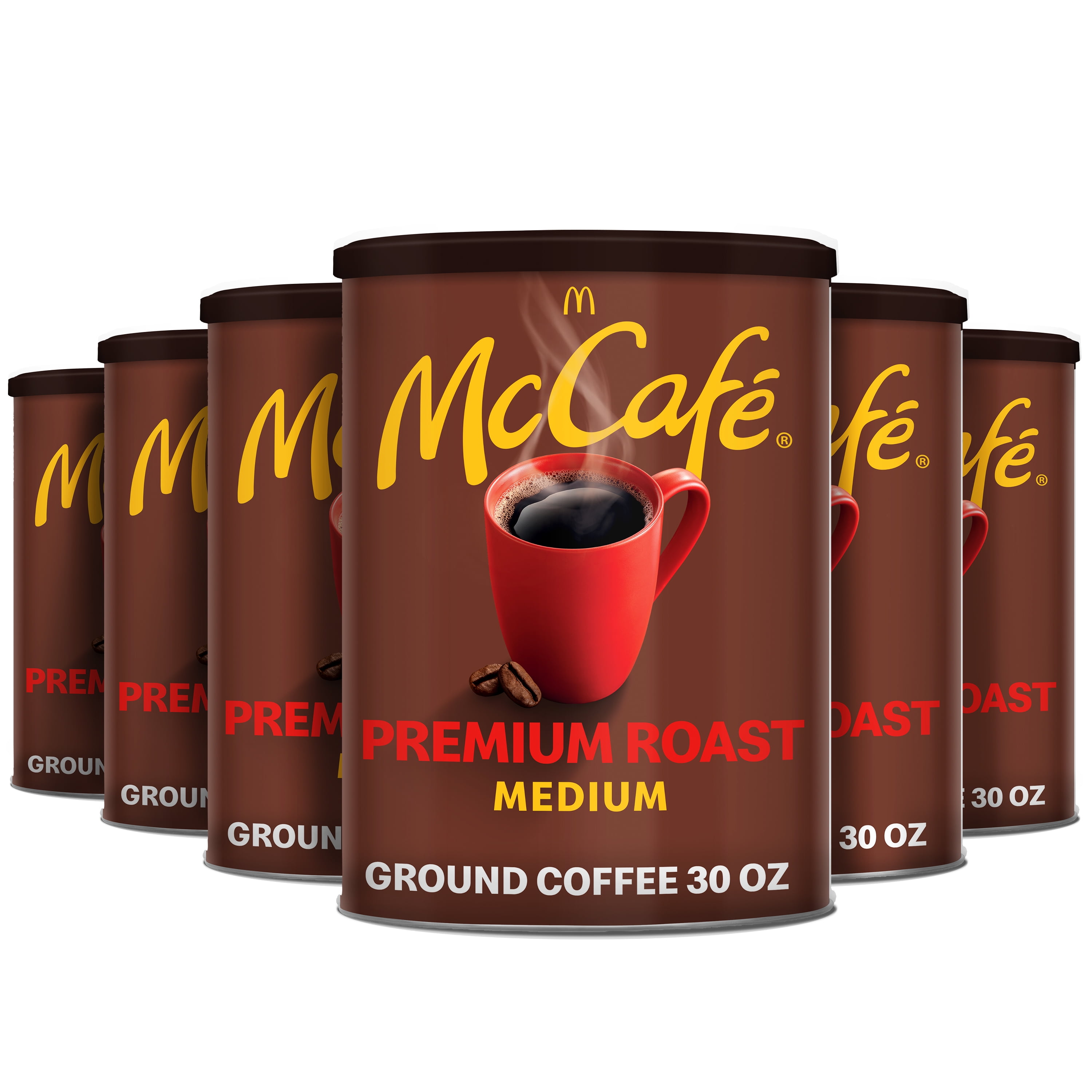 6 pack) McCafe Premium Roast, Medium Roast, Ground Coffee, 30 oz
