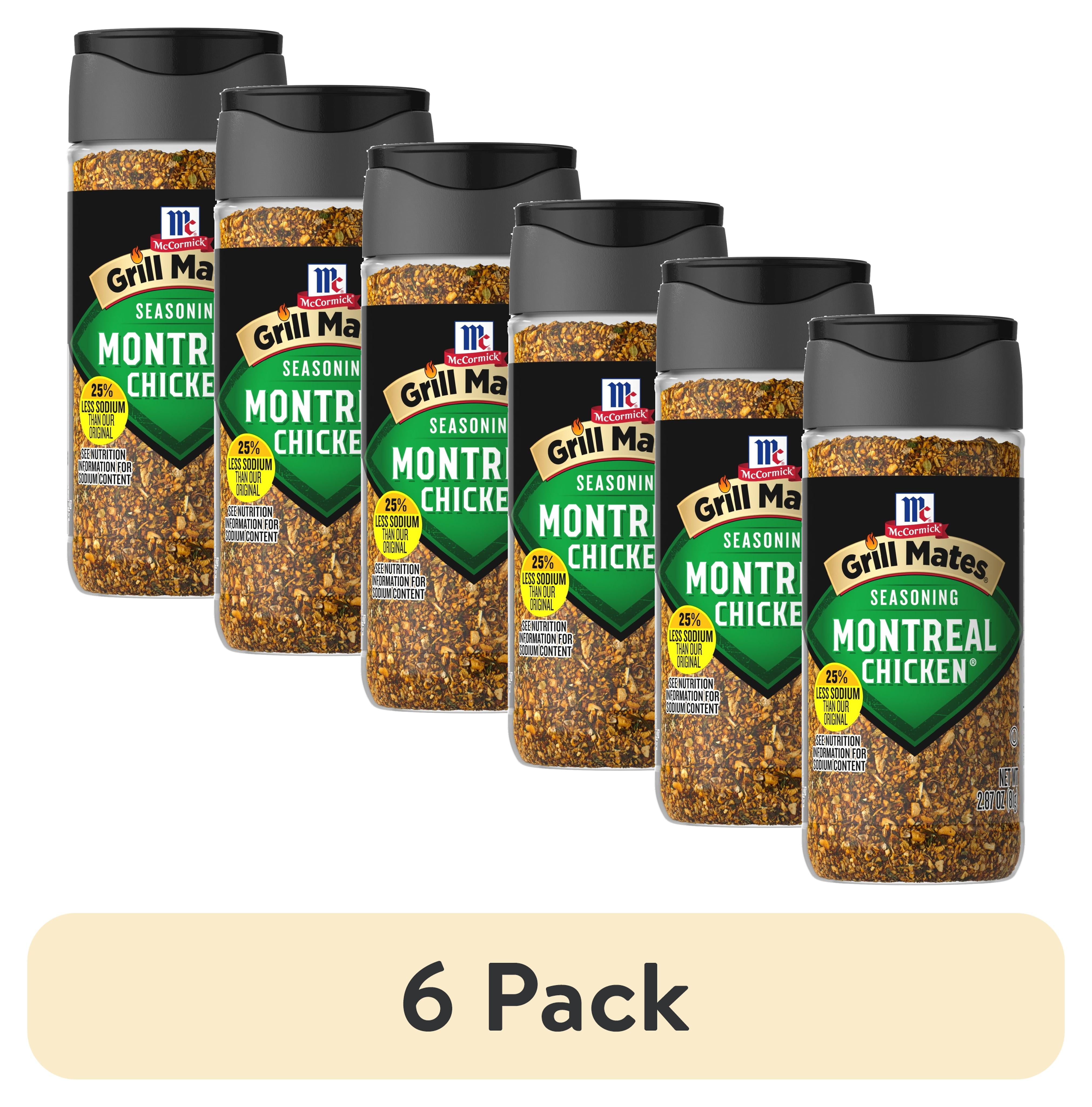 pack) McCormick GRILL MATES Gluten Free 25% Less Sodium Montreal