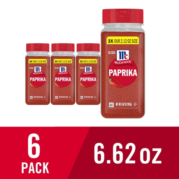 (6 pack) McCormick Kosher Paprika, 6.62 oz Bottle
